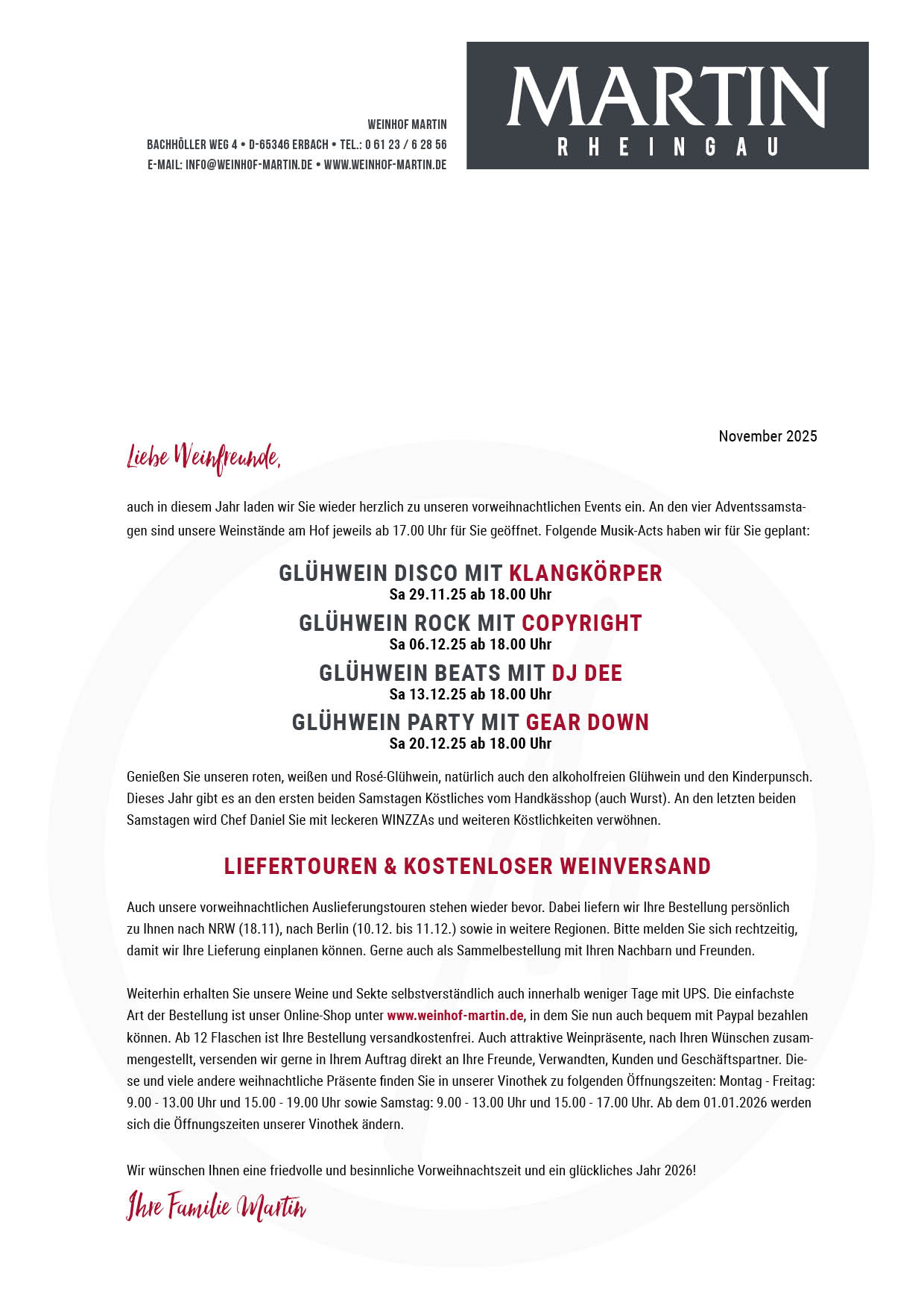 Anschreiben November 2025